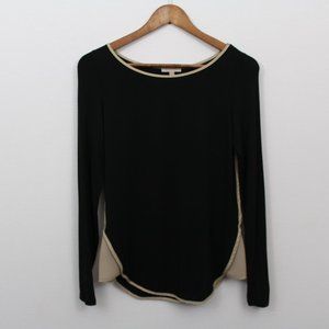 ⬇️$20 Anthropologie Bordeaux Black Long Sleeve Top